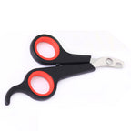 Pet nail clippers shaped like scissors