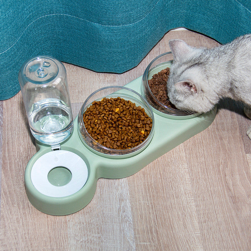 Pet Bowl Automatic Food Bowl With Water Fountain