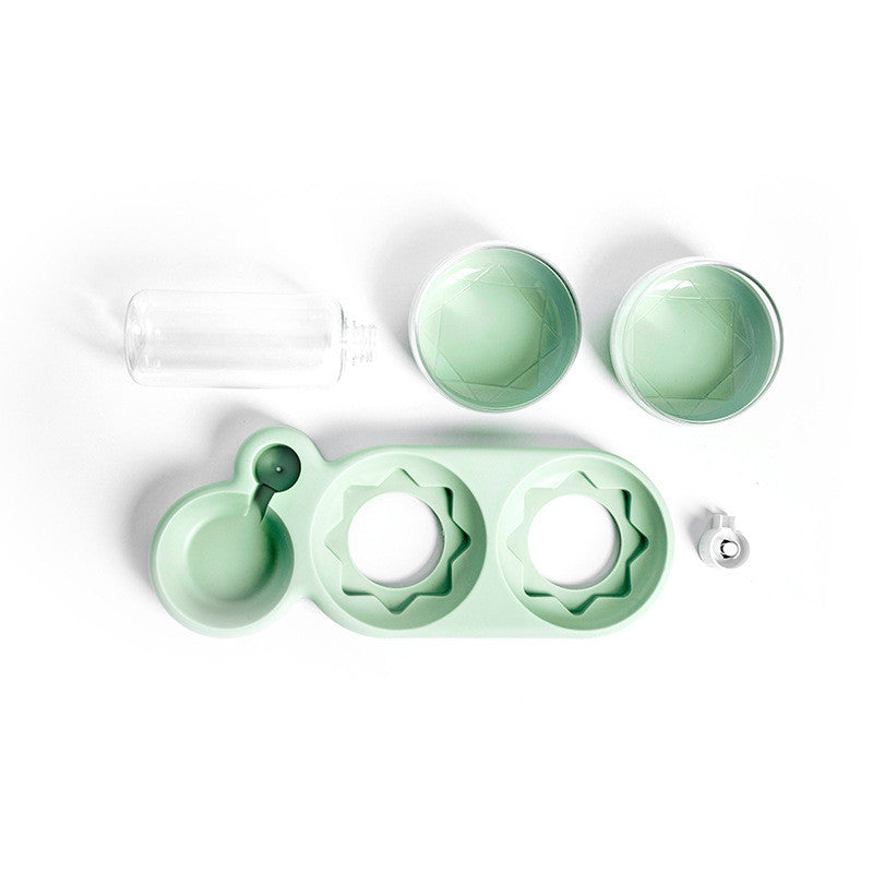 Pet Bowl Automatic Food Bowl With Water Fountain