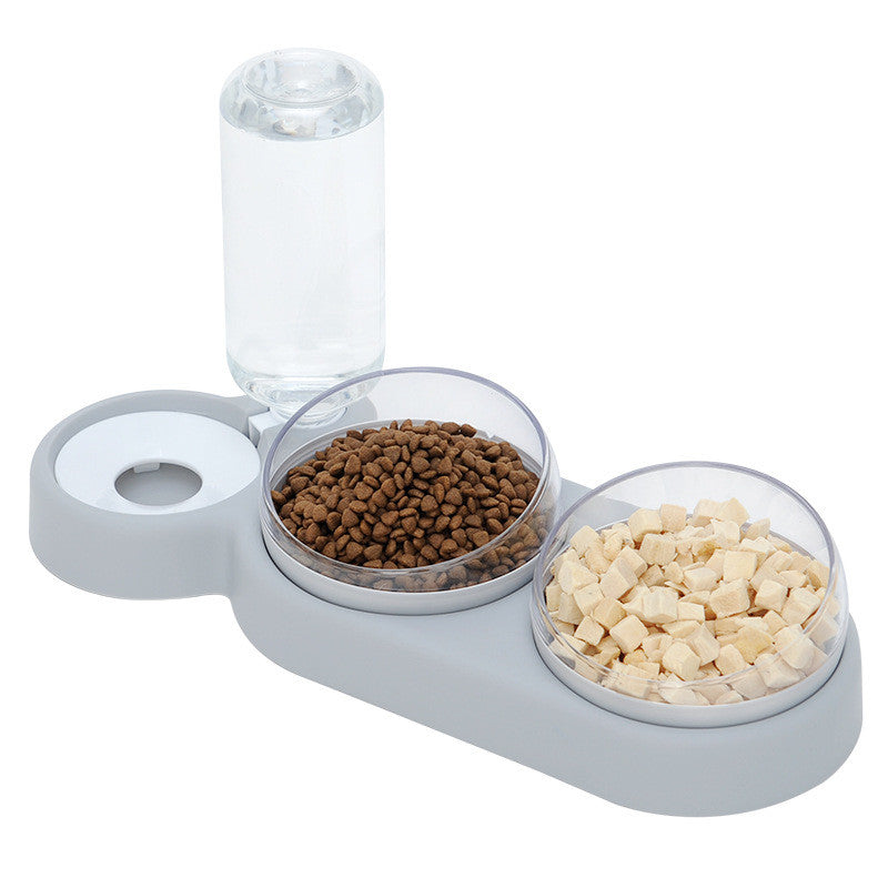 Pet Bowl Automatic Food Bowl With Water Fountain