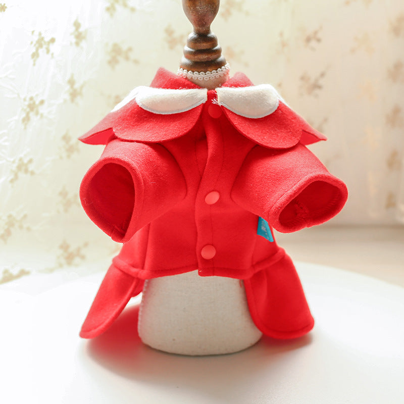 Pet Dog Cat Woolen Cloth British Style Cat And Aat Costume