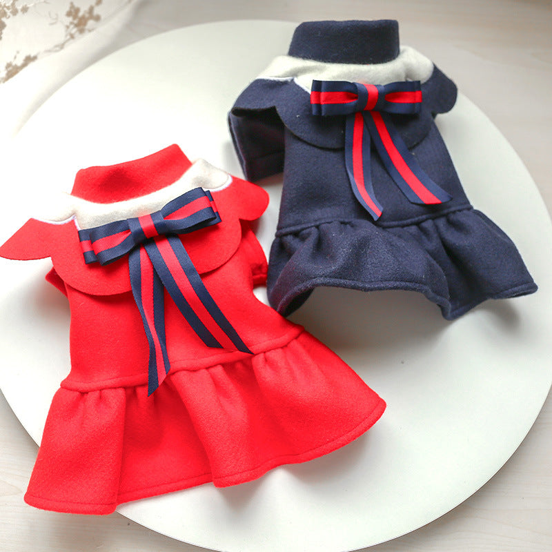 Pet Dog Cat Woolen Cloth British Style Cat And Aat Costume