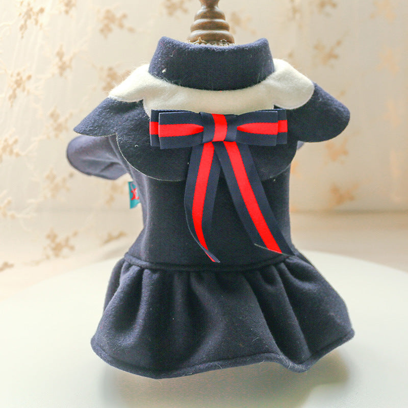 Pet Dog Cat Woolen Cloth British Style Cat And Aat Costume